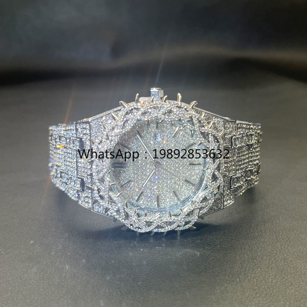 Jewelry Watches For Men - นาฬิกาข้อมือแฟชั่น MISSFOX ประดับเพชรเต็มเรือน สำหรับผู้ชาย แบรนด์ฮิปฮอป ดีไซน์หรูหรา