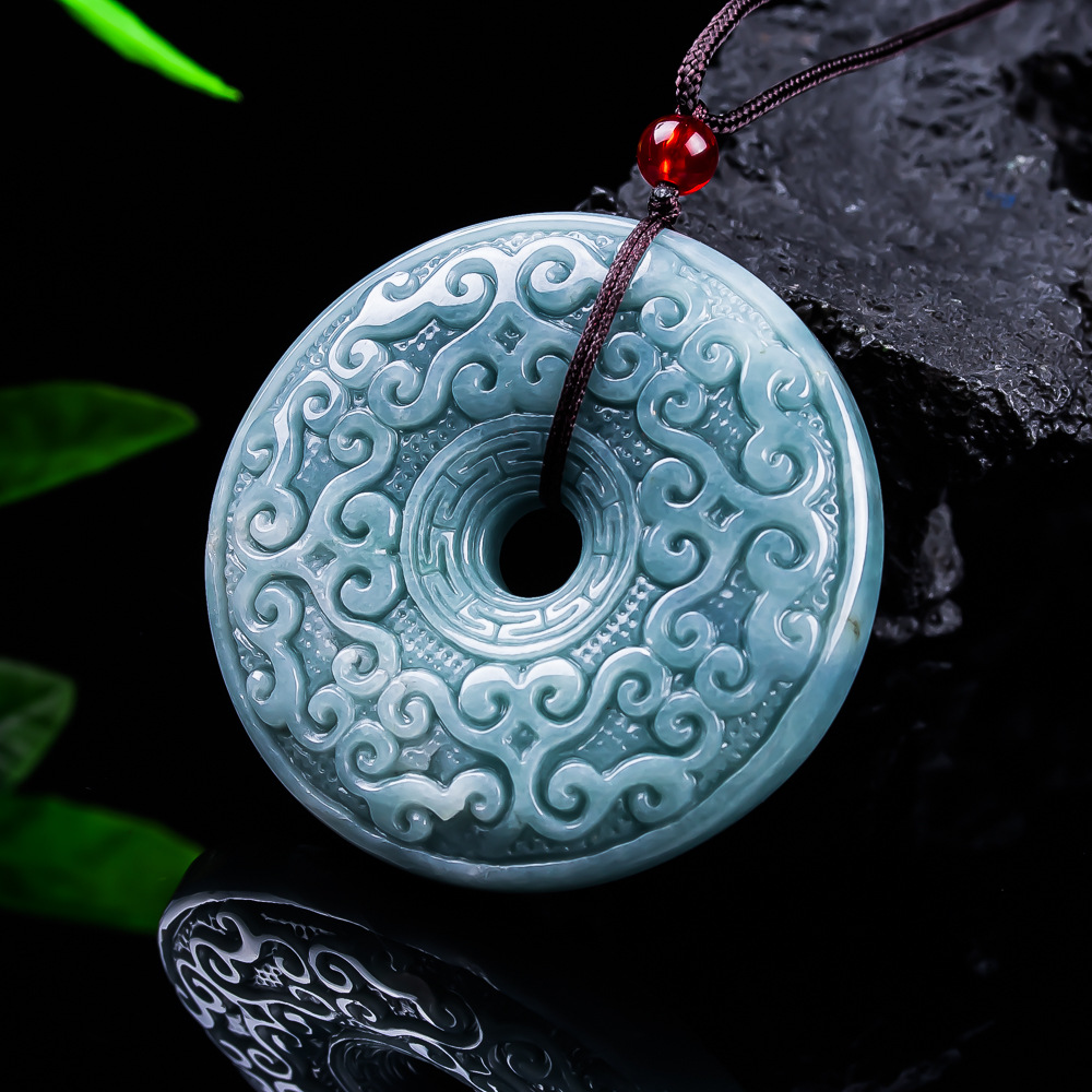 Jewelry & Watches Ltd - หยกพม่าธรรมชาติจี้ดอกไม้สร้อยคอเครื่องประดับวินเทจออกแบบหรูหราอุปกรณ์เสริมหยกแท้ของขวัญสำหรับผู้หญิง