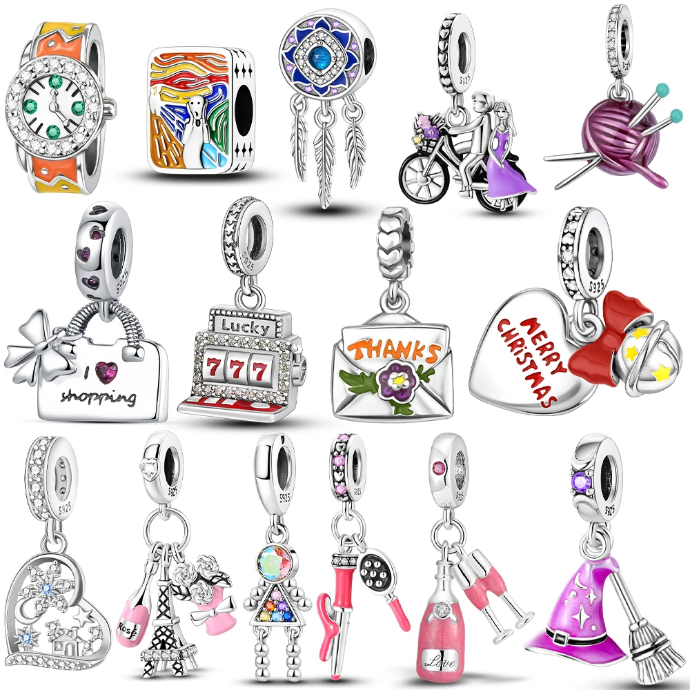 Mystery Jewelry Jar Watches - Original ซองจดหมายหัวใจเกล็ดหิมะนาฬิกา Magic หมวก 925 ลูกปัดเงิน
