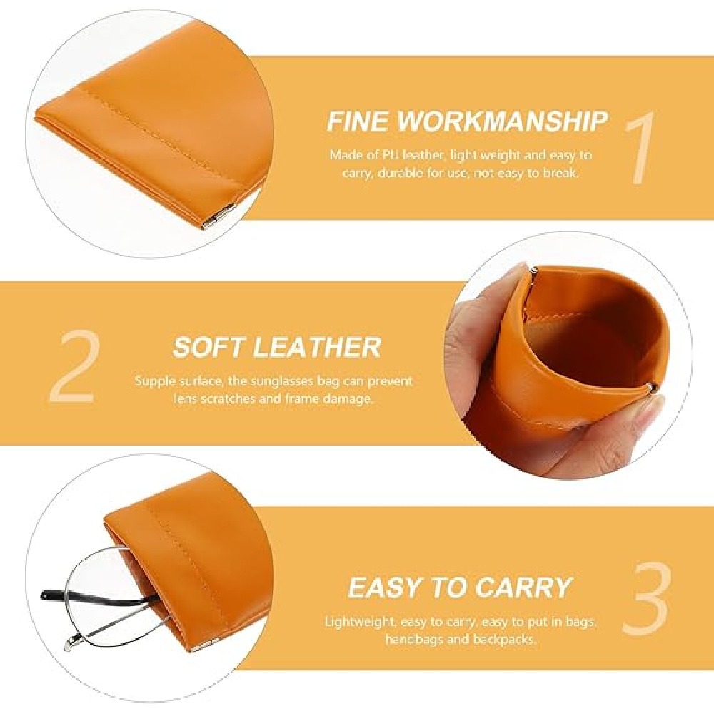 Jewelry Essentials Watches - กระเป๋าเก็บของหนัง PU 3 ชิ้น, กระเป๋าจัดระเบียบขนาดเล็กแบบพกพาสำหรับแว่นตา, แปรงแต่งหน้า,