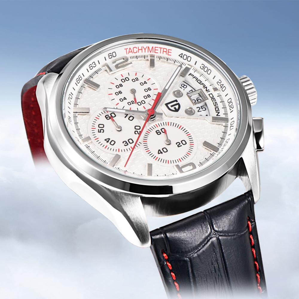 Vintage Pocket Watch - PAGANI DESIGN นาฬิกาสปอร์ตวินเทจยอดนิยมสำหรับกิจกรรมกลางแจ้ง นาฬิกาควอตซ์หนังกันน้ำ นาฬิกาทหารมัลติฟังก์ชั่นเรืองแสงสำหรับผู้ชาย