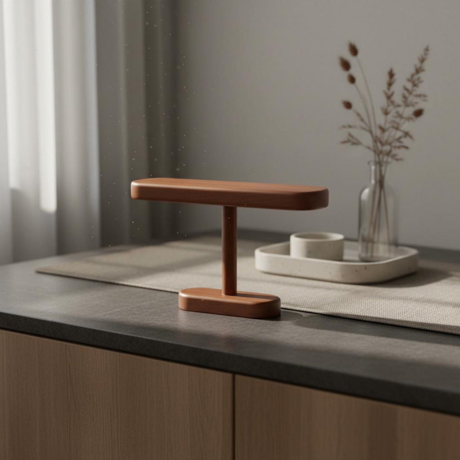 Watches Jewelry Holder - ที่วางนาฬิกาไม้ ที่วางนาฬิกาและสร้อยข้อมืออเนกประสงค์ ชั้นวางเครื่องประดับไม้เนื้อแน่น ดีไซน์เรียบง่าย ที่เก็บของในบ้าน