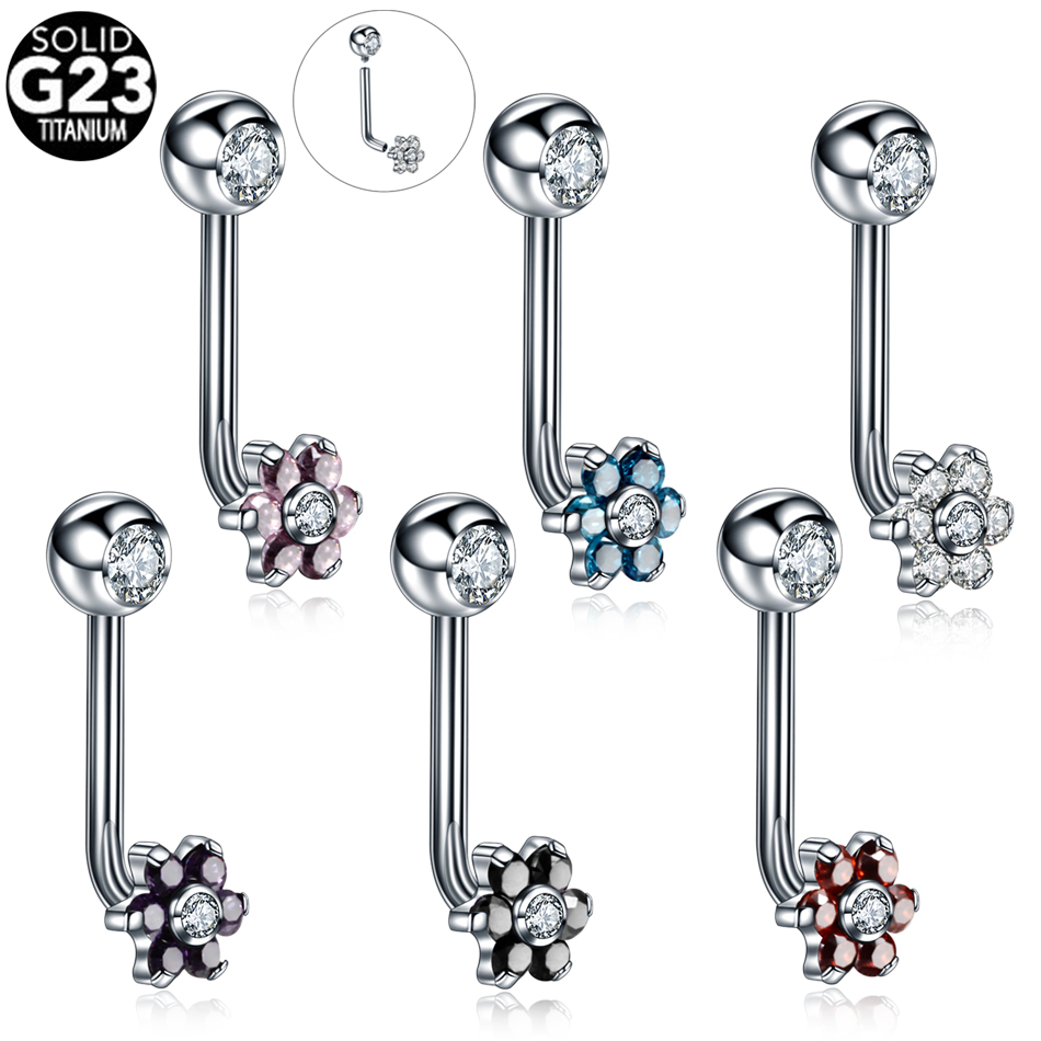 Christina Jewelry & Watches Marguerite Ørestik Forgyldt Sølv - 1PC ASTM F136 ไทเทเนียม Intimate Piercing