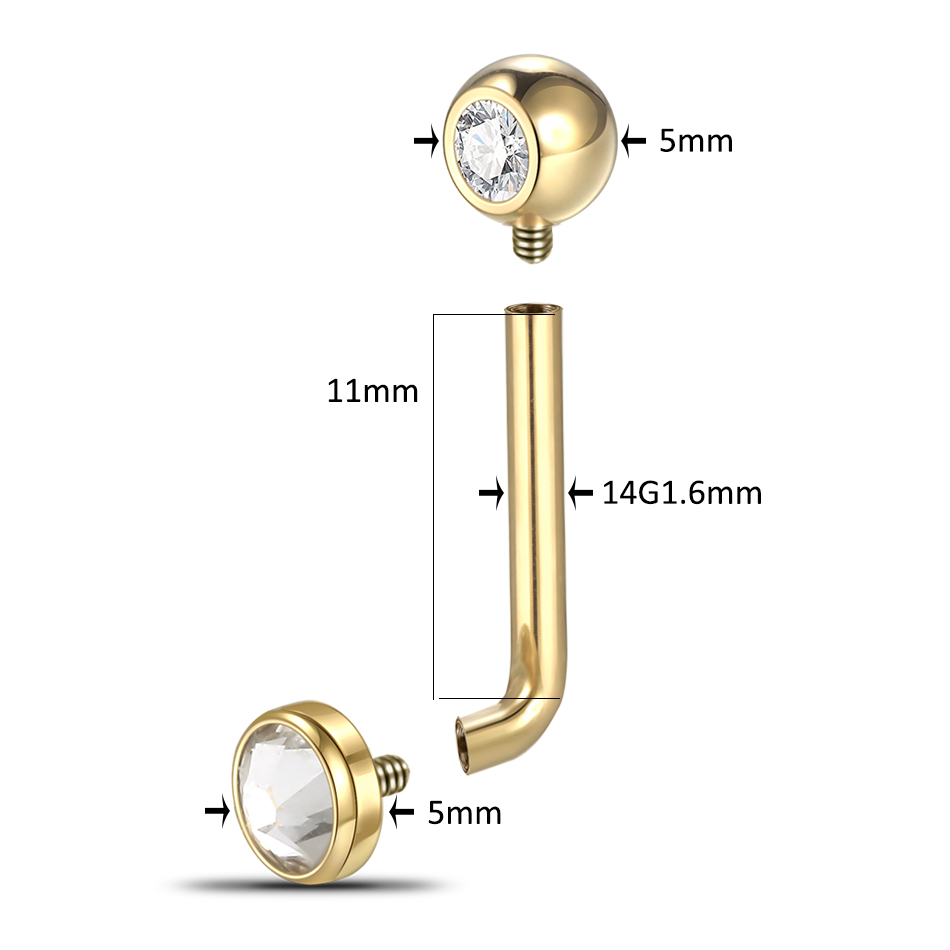1/10Pcs G23 ไทเทเนียม Christin - Christina Jewelry & Watches Marguerite Ørestik Forgyldt Sølv บทวิจารณ์และราคา