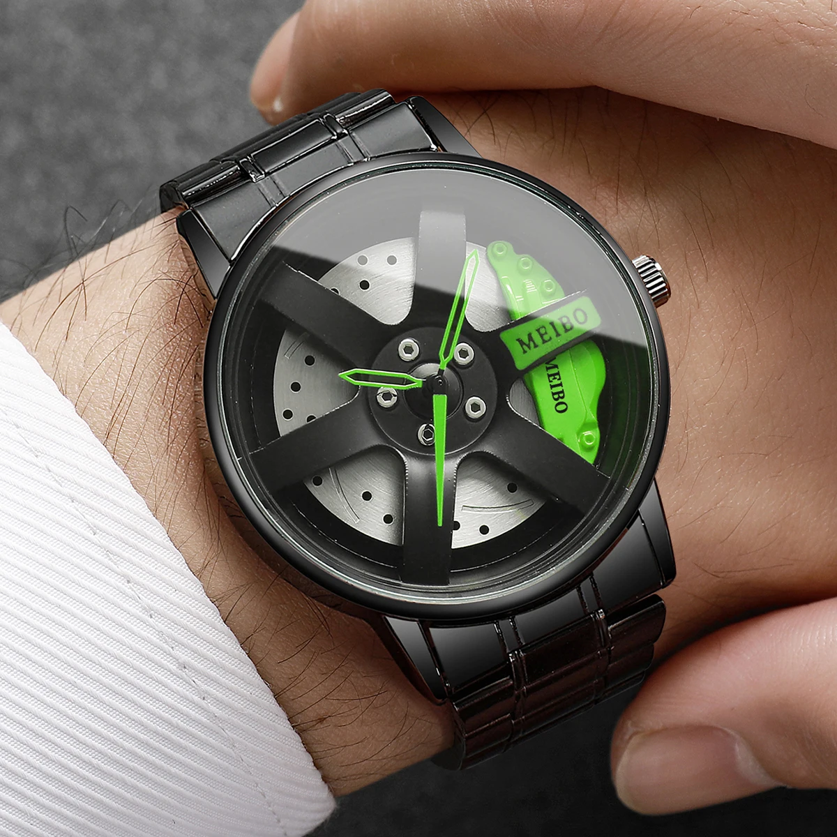 นาฬิกาข้อมือแฟชั่นผู้ชายลายล้อ - Mystery Jewelry Jar Watches บทวิจารณ์และราคา