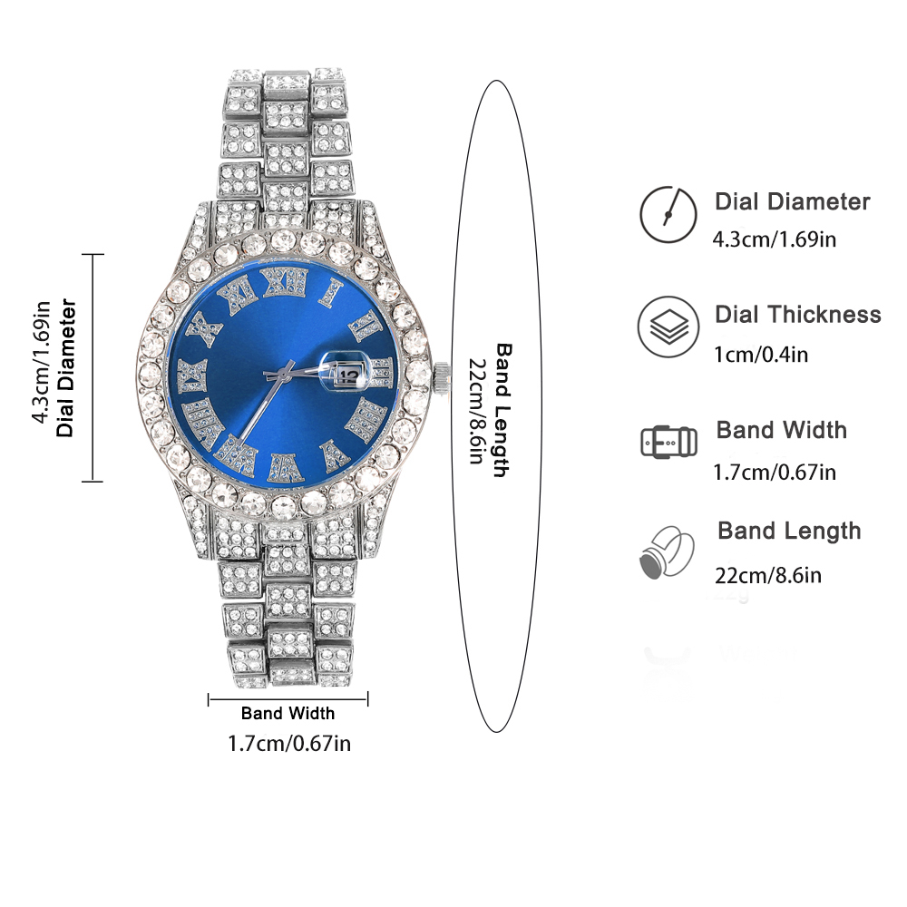 3pcs Hip-Hop นาฬิกาชุดเครื่องป - Jewelry Watches Men บทวิจารณ์และราคา