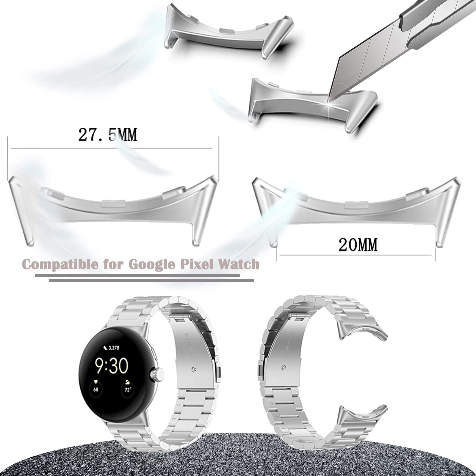 1/2 คู่โลหะสําหรับ Google Pixe - Jewelry Stores Watches บทวิจารณ์และราคา