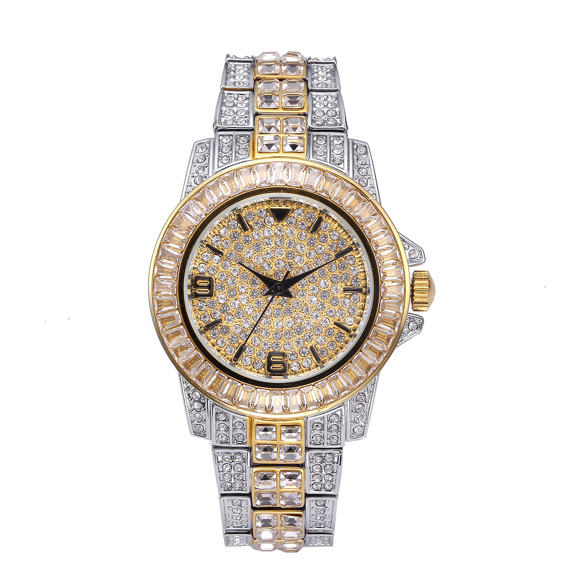 นาฬิกาควอตซ์หรูหราประดับเพชรเต - Jewelry Watches Men บทวิจารณ์และราคา