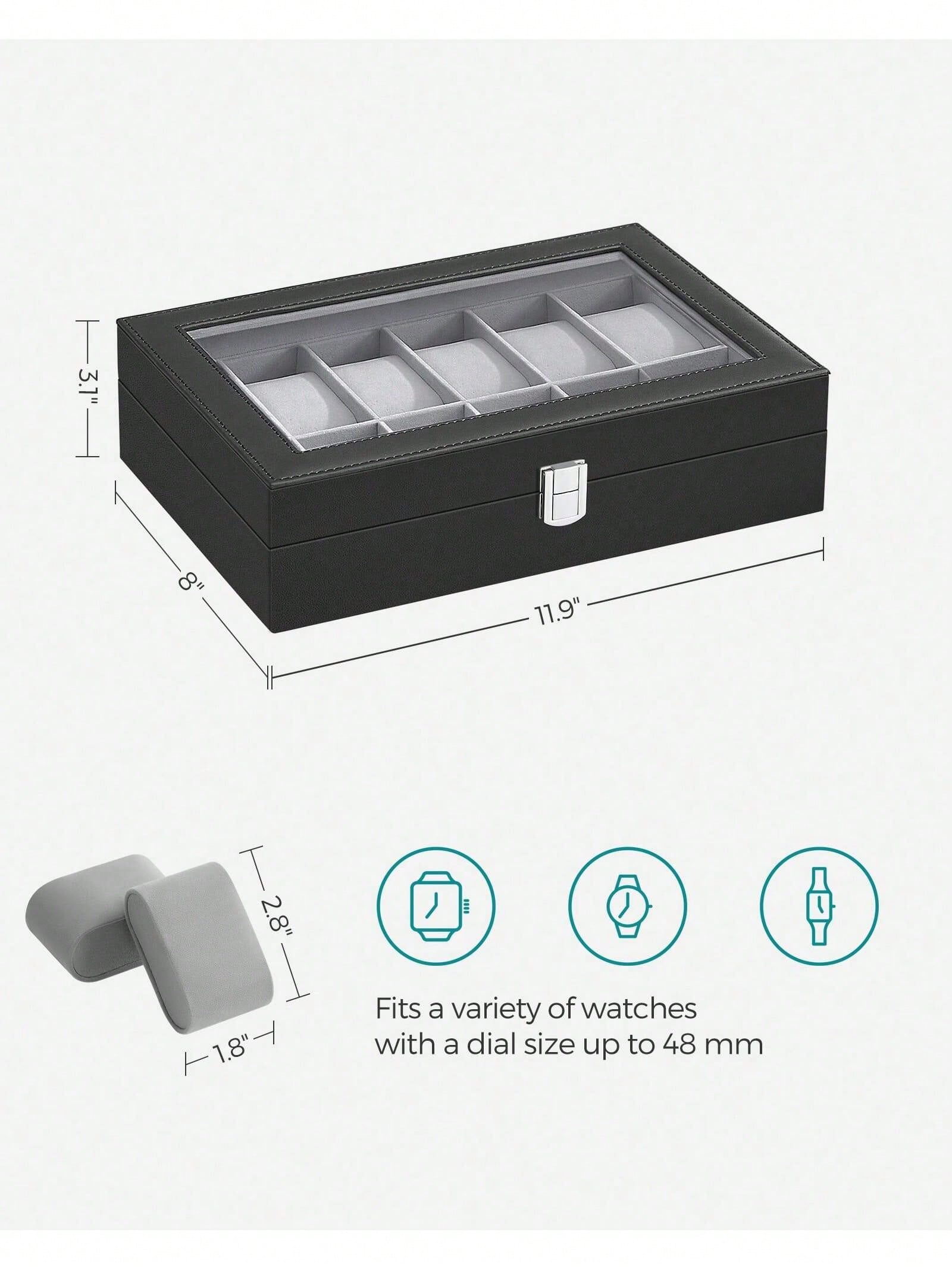 กล่องเก็บนาฬิกาแบบล็อคได้ 12 ช - Jewelry Stores Watches บทวิจารณ์และราคา