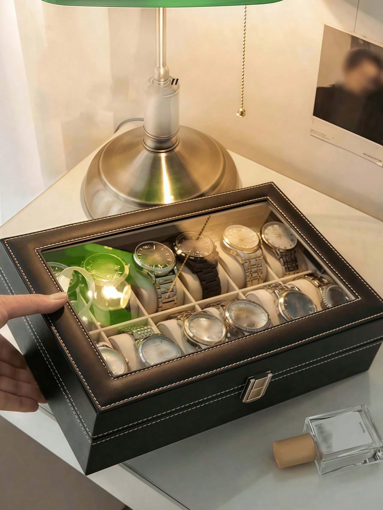 กล่องใส่นาฬิกาหนังพร้อมกุญแจล็ - Mystery Jewelry Jar Watches บทวิจารณ์และราคา