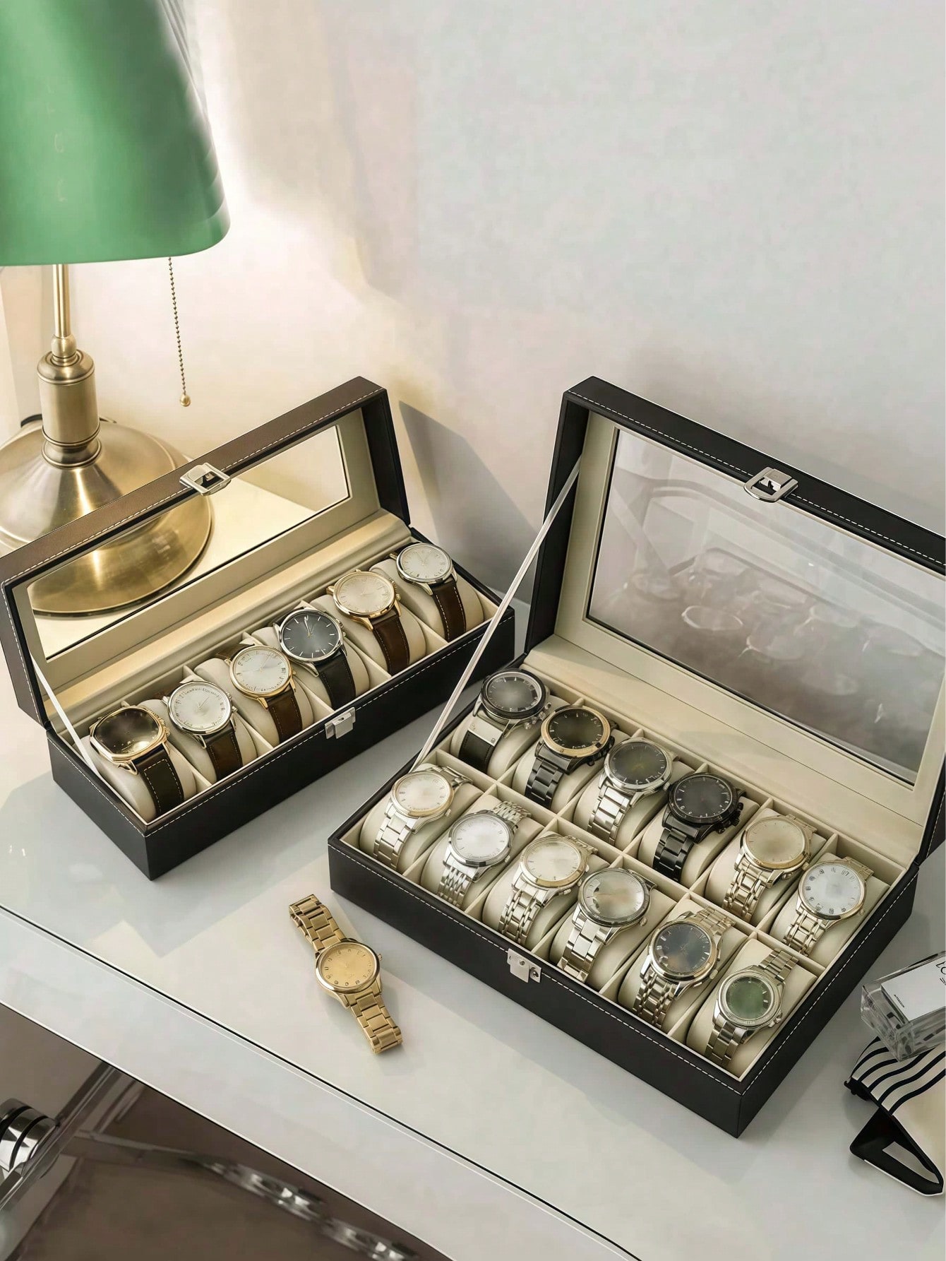 กล่องใส่นาฬิกาหนังพร้อมกุญแจล็ - Mystery Jewelry Jar Watches บทวิจารณ์และราคา