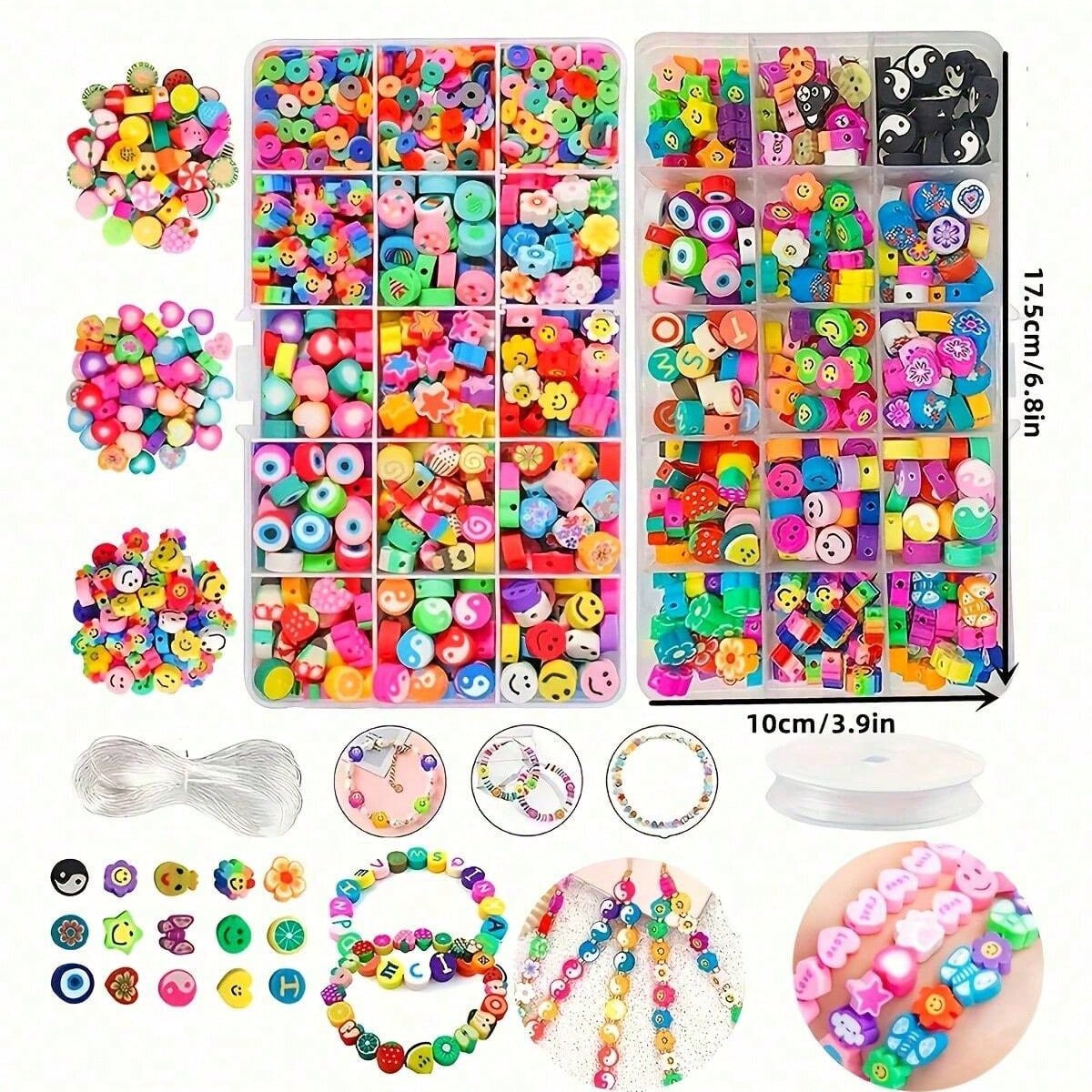 1450/1200/250 ชิ้นชุดลูกปัดดิน - Charm Bracelet Beads บทวิจารณ์และราคา