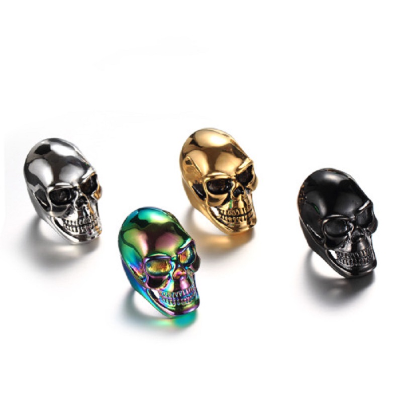 แหวนสแตนเลส 316L ลายหัวกะโหลกข - Gothic Skull Ring บทวิจารณ์และราคา