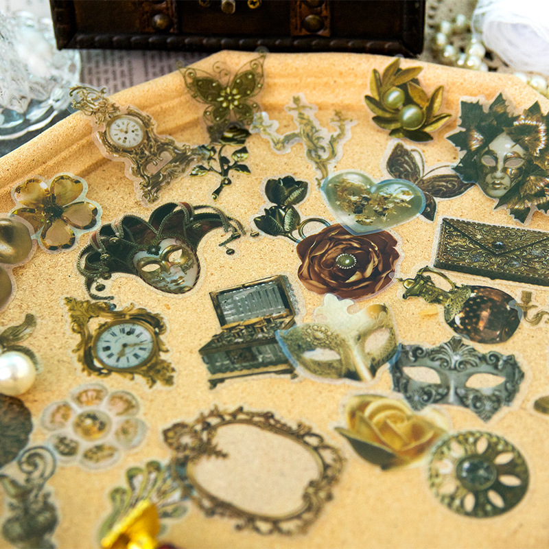 สติกเกอร์ฉลากวินเทจ 30 แผ่น ลา - Vintage Pocket Watch บทวิจารณ์และราคา
