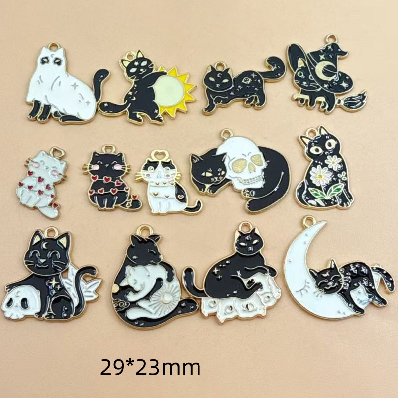จี้แมวดำเคลือบอีนาเมลแท้ 10 ชิ - Charm Bracelet Beads บทวิจารณ์และราคา