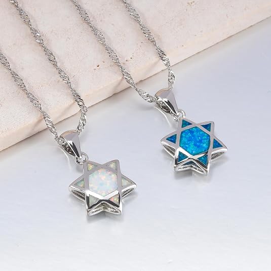 จี้สร้อยคอรูปดาวหกแฉกโอปอลแบบก - Jewelry & Watches Ltd บทวิจารณ์และราคา