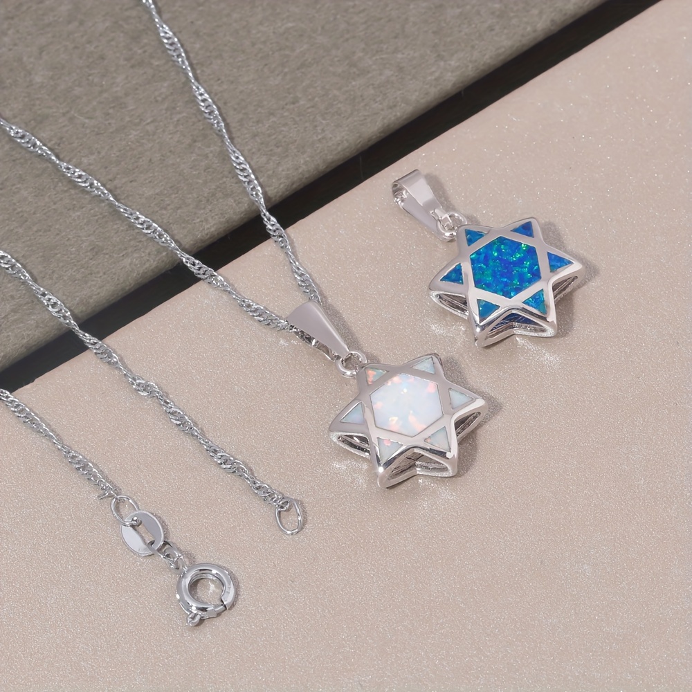 จี้สร้อยคอรูปดาวหกแฉกโอปอลแบบก - Jewelry & Watches Ltd บทวิจารณ์และราคา