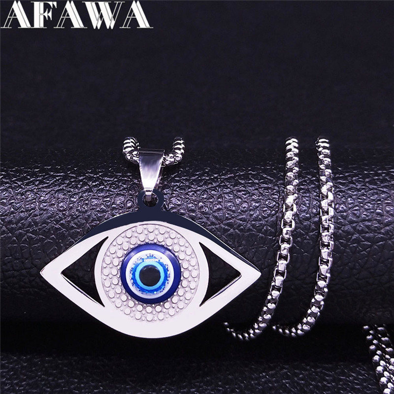 อิสลาม ฮัมซา สร้อยคอตาปีศาจสีฟ - Jewelry & Watches Ltd บทวิจารณ์และราคา
