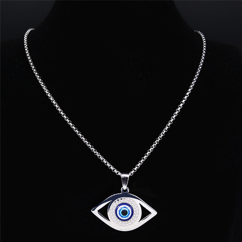 อิสลาม ฮัมซา สร้อยคอตาปีศาจสีฟ - Jewelry & Watches Ltd บทวิจารณ์และราคา